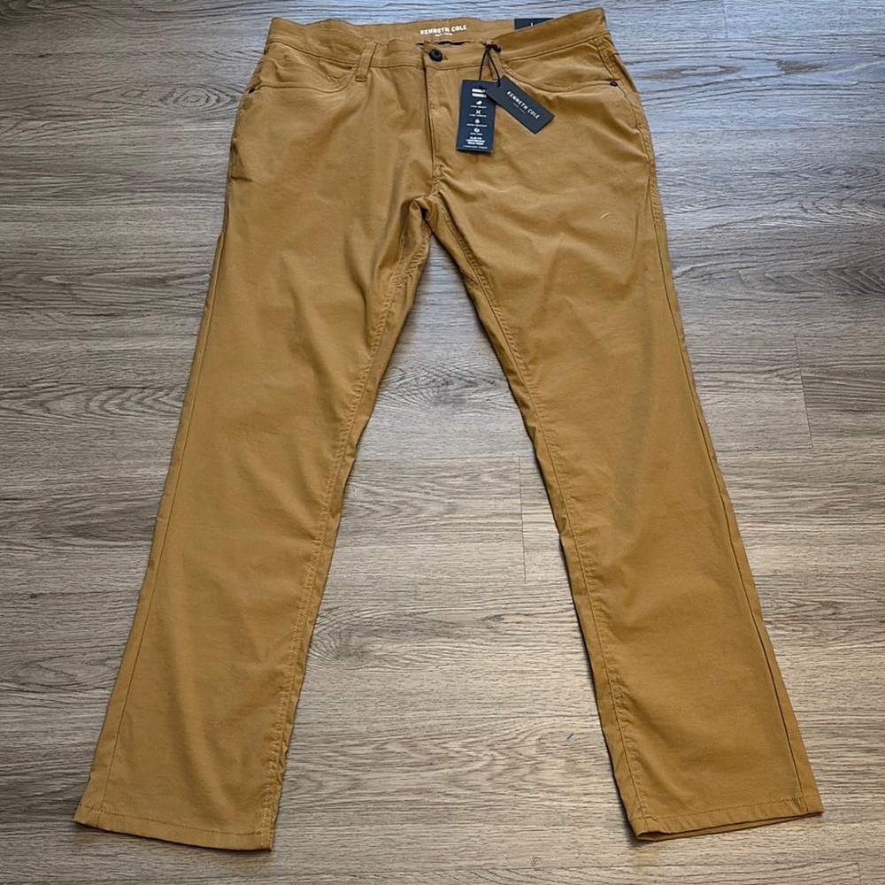 Kennet Cole New York Mobility Trouser Slim Fit Lightweight Tech Pant Size 34X32